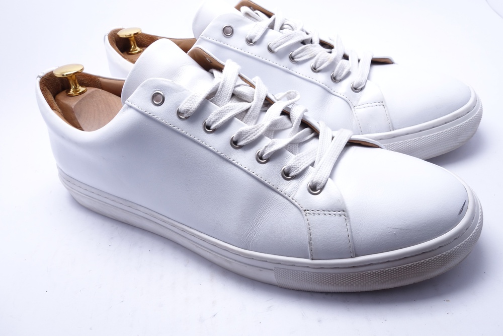 Thursday Everyday Shoes Mens Size 13 White Leather Low Top Casual Sneakers